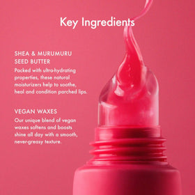 Summer Fridays Poppy stick open showing warm tint and creamy conditioning butter