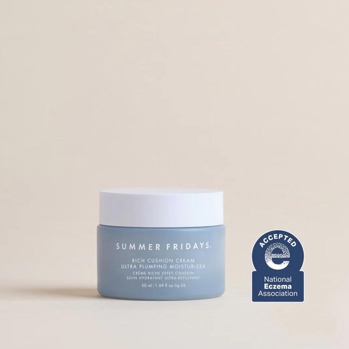 Summer Fridays cream texture on a spoon highlighting rich cushiony moisture