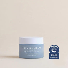Summer Fridays cream texture on a spoon highlighting rich cushiony moisture