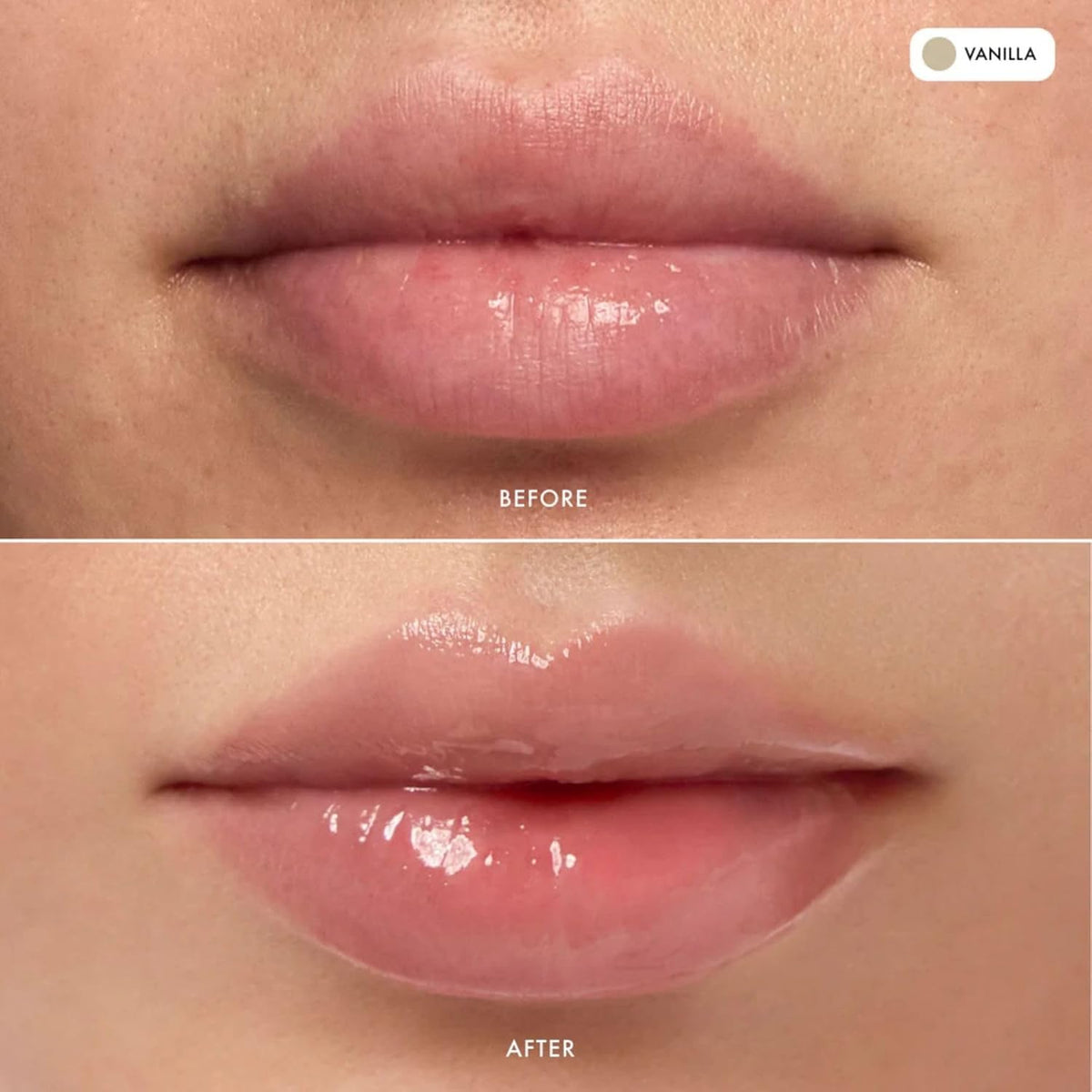Summer Fridays side-by-side Vanilla and Vanilla Beige demonstrating clear vs sheer tint option