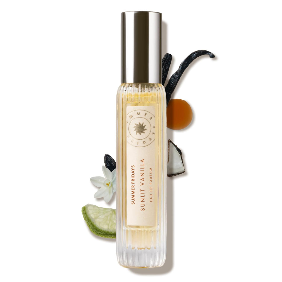 Summer Fridays bottle front view showing elegant packaging and warm vanilla appeal