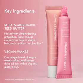 Summer Fridays balm texture close-up spread illustrating smooth, non-greasy finish