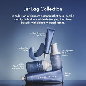 Summer Fridays travel pouch with jar in lifestyle setting emphasizing portability and multitasking use