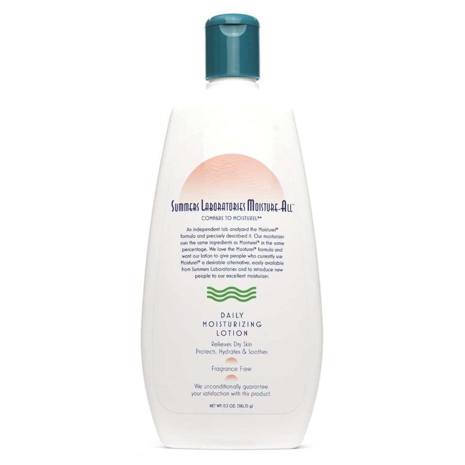 Summers Laboratories Moisture-All front packaging showing bottle and label benefits