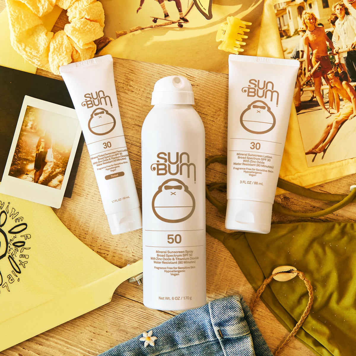 Sun Bum applied on skin demonstrating primer effect and reduced shine benefit