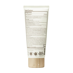Sun Bum baby bum ingredient label with shea and cocoa butter benefits