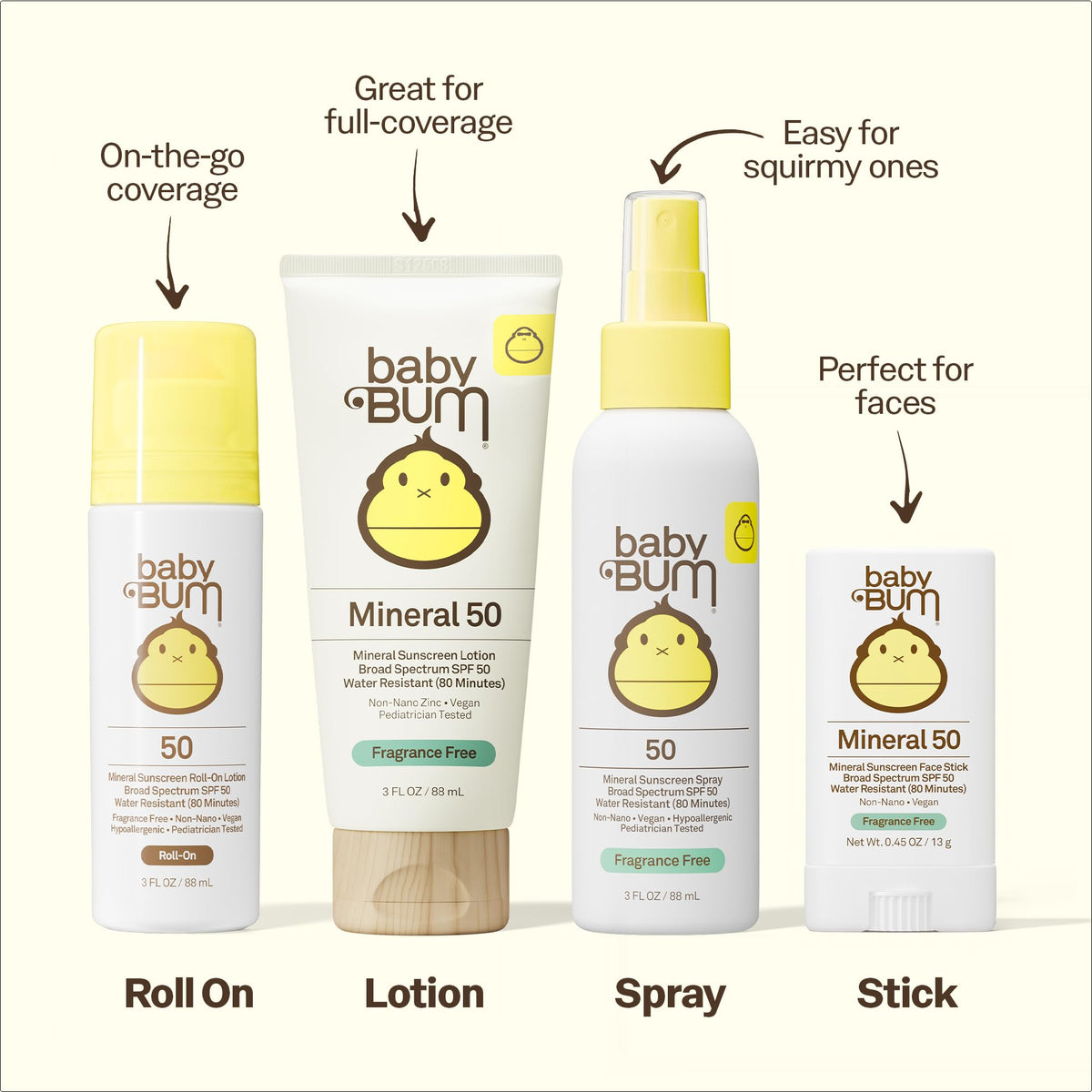 Sun Bum baby bum lotion texture closeup highlights smooth blendability