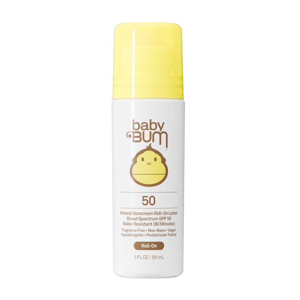 Sun Bum Baby Bum front packaging showing travel-size SPF 50