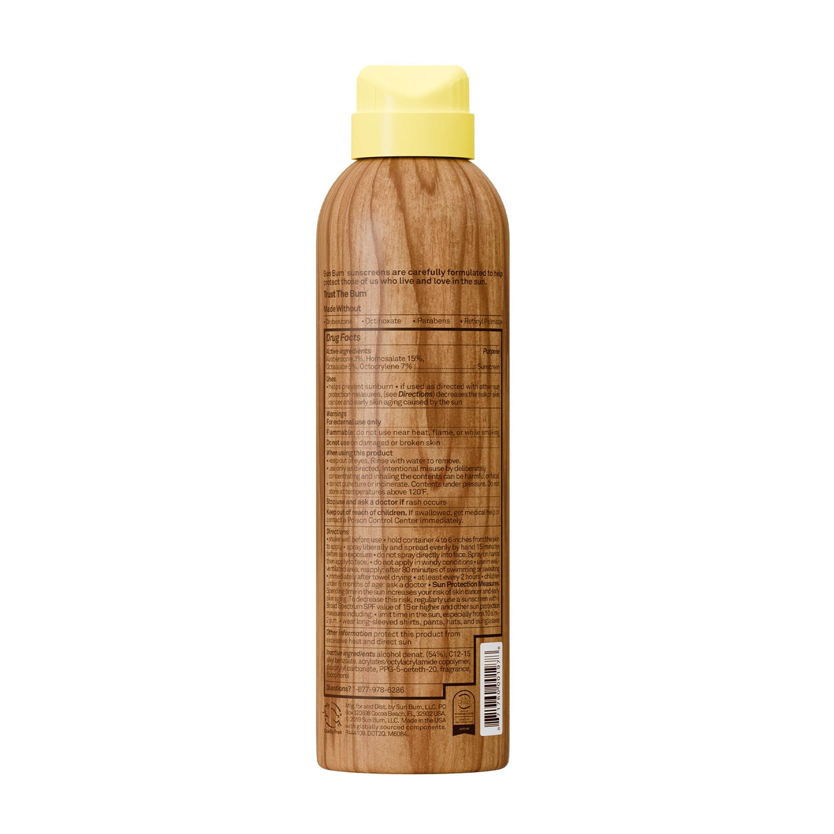 Sun Bum spray used at beach showing water-resistant outdoor protection benefit
