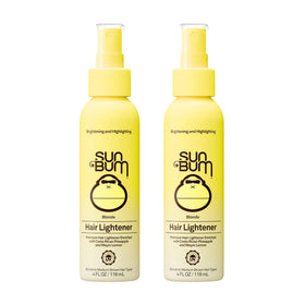 Sun Bum front packaging of blonde hair lightener showing two-pack and beach-ready design benefit