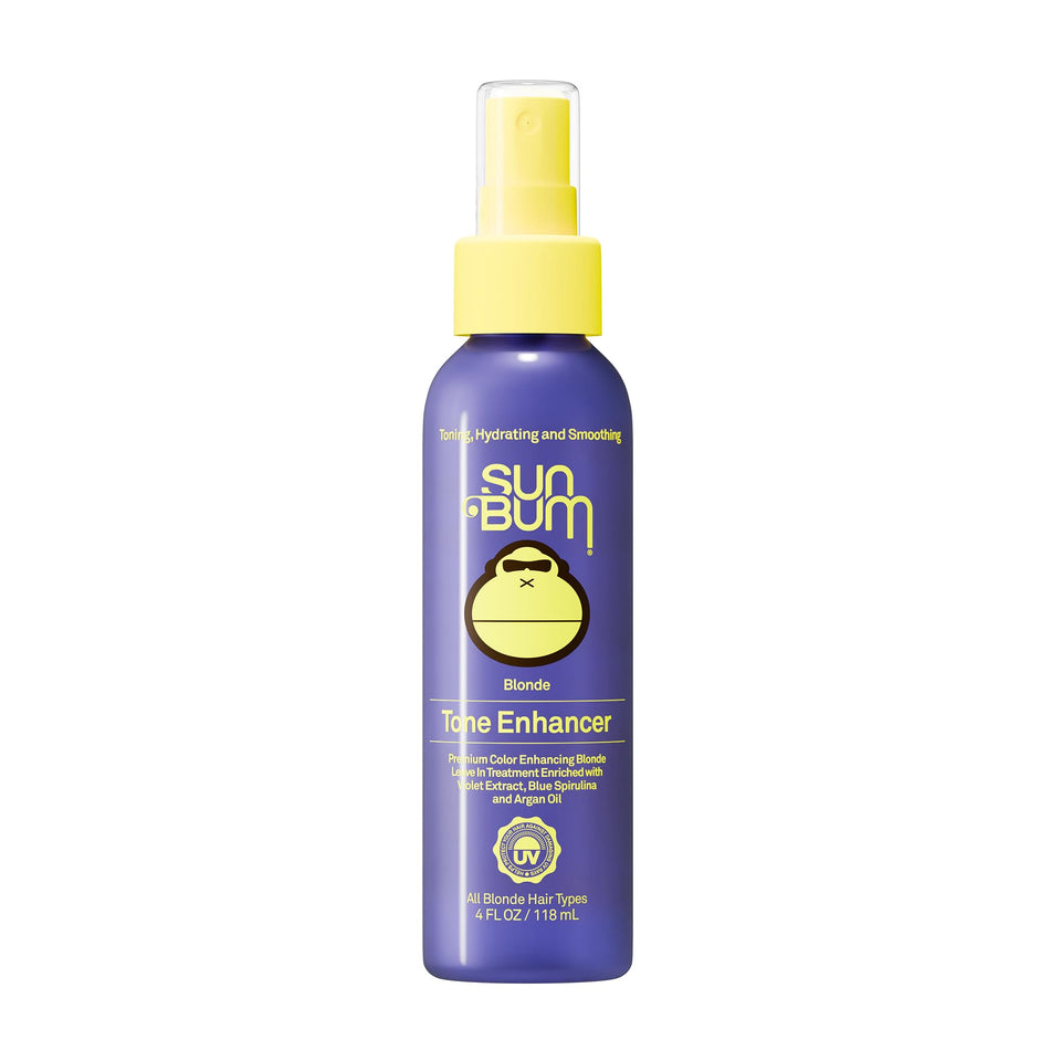 Sun Bum front packaging showing bottle and label, clear product benefits