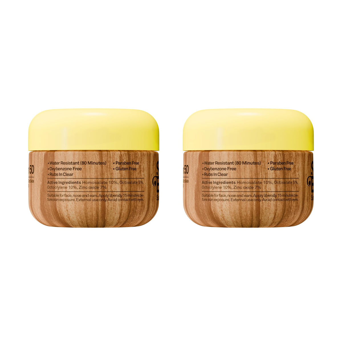 Sun Bum clear zinc next to passport showing travel-friendly size