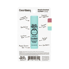 Sun Bum Cocobalm in a beach purse lifestyle shot illustrating portable hydration