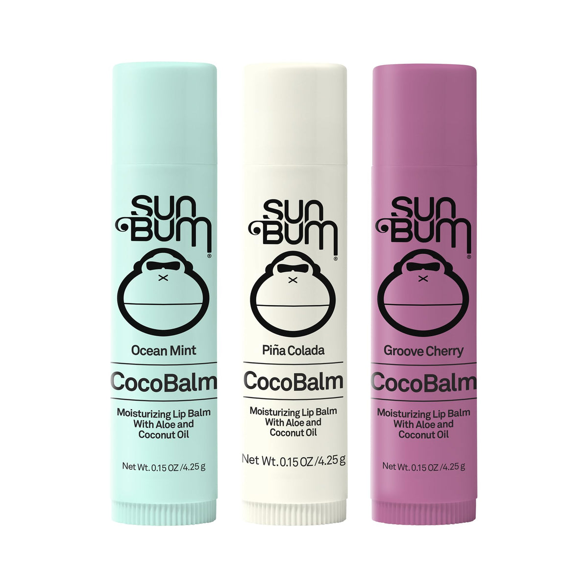 Sun Bum Cocobalm Ocean Mint tube close-up highlighting cooling fragrance benefit