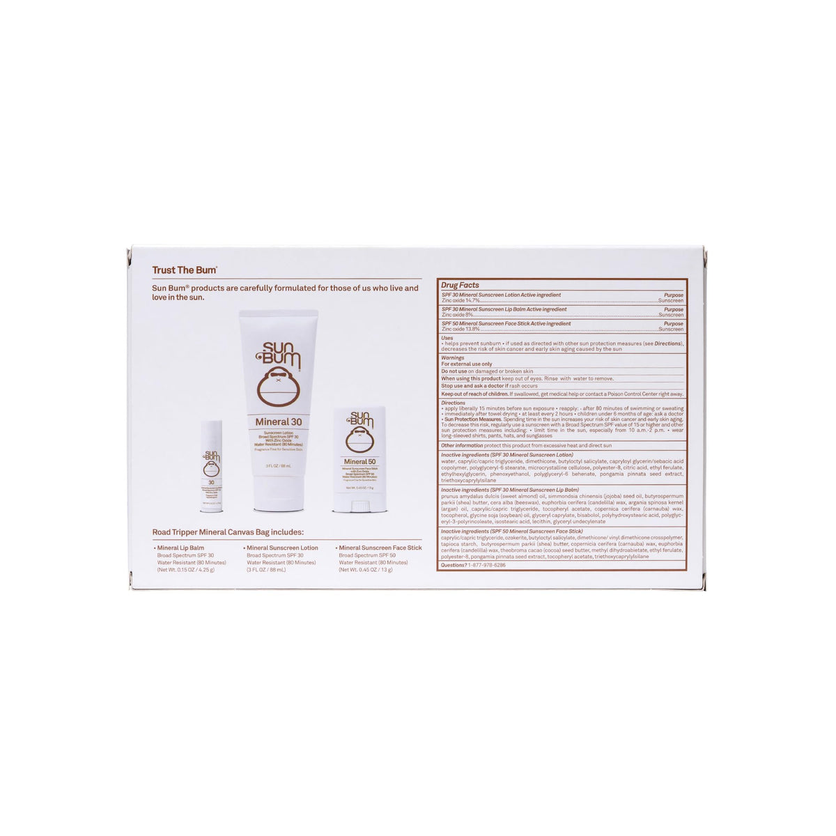 Sun Bum kit inside backpack lifestyle image showing convenient portability