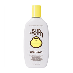 Sun Bum Cool Down aloe vera lotion front view showing label and size benefit soothing