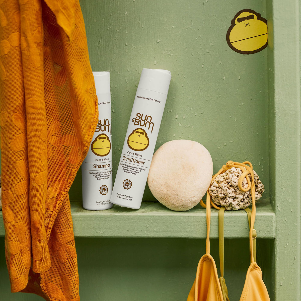 Sun Bum creamy shampoo texture demonstrating moisturizing consistency