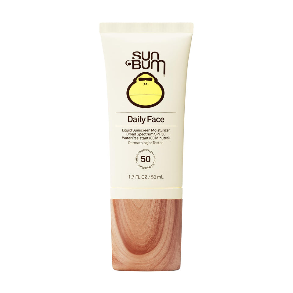 Sun Bum front tube showing SPF 50 and benefits