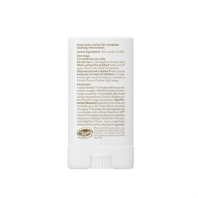 Sun Bum face stick label close-up highlighting zinc oxide and vitamin E
