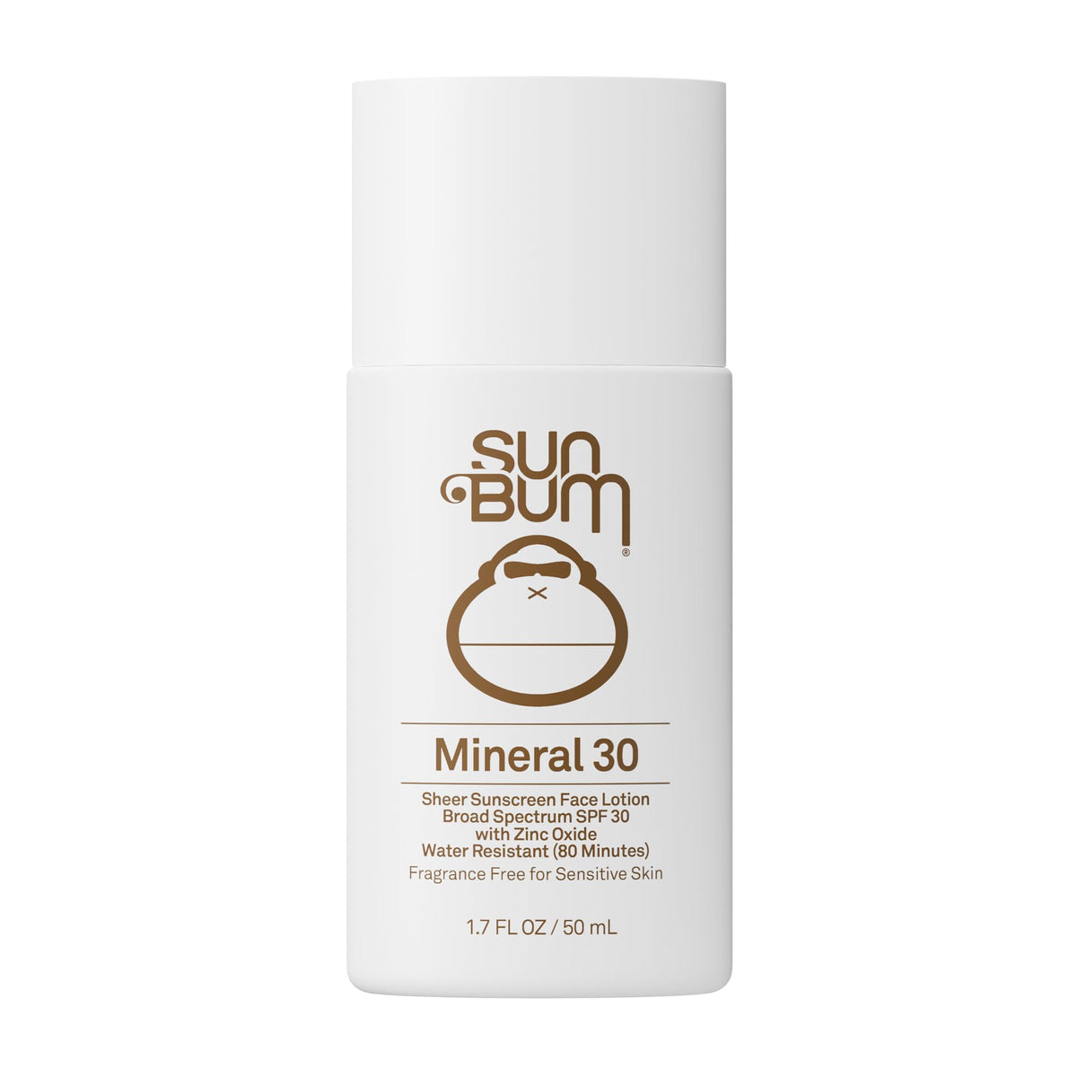 Sun Bum front packaging showing SPF 30 and travel size, clear protection