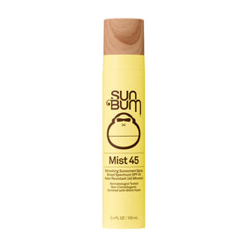 Sun Bum front packaging showing SPF 45 and travel size benefit