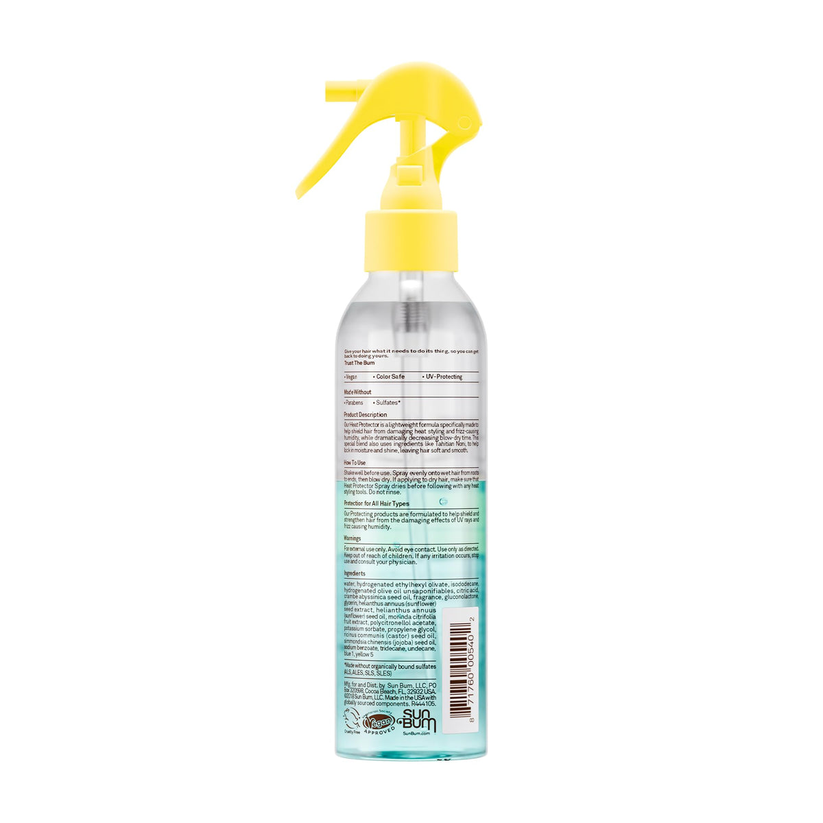 Sun Bum product used on beach hair showing UV-aware protection and frizz control during sunny days