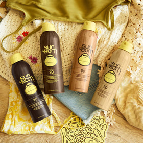 Sun Bum label detail showing vegan reef-friendly ingredient benefits