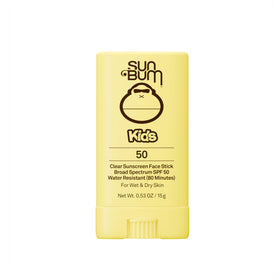 Sun Bum kids face stick front packaging showing compact travel size and SPF benefit