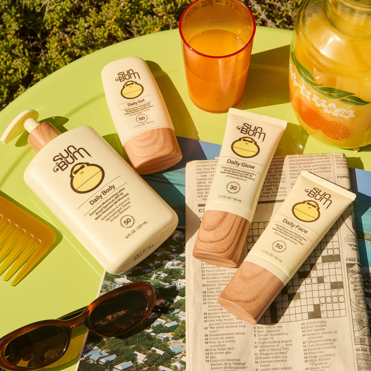 Sun Bum label close-up showing Hawaii Act 104 compliance and ingredients