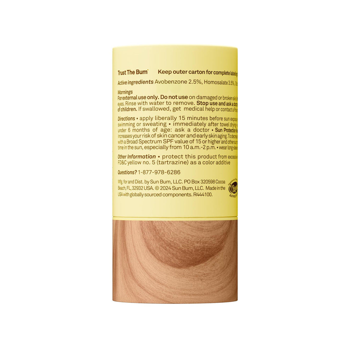 Sun Bum stick in a beach bag with towel showing easy on-the-go sun protection