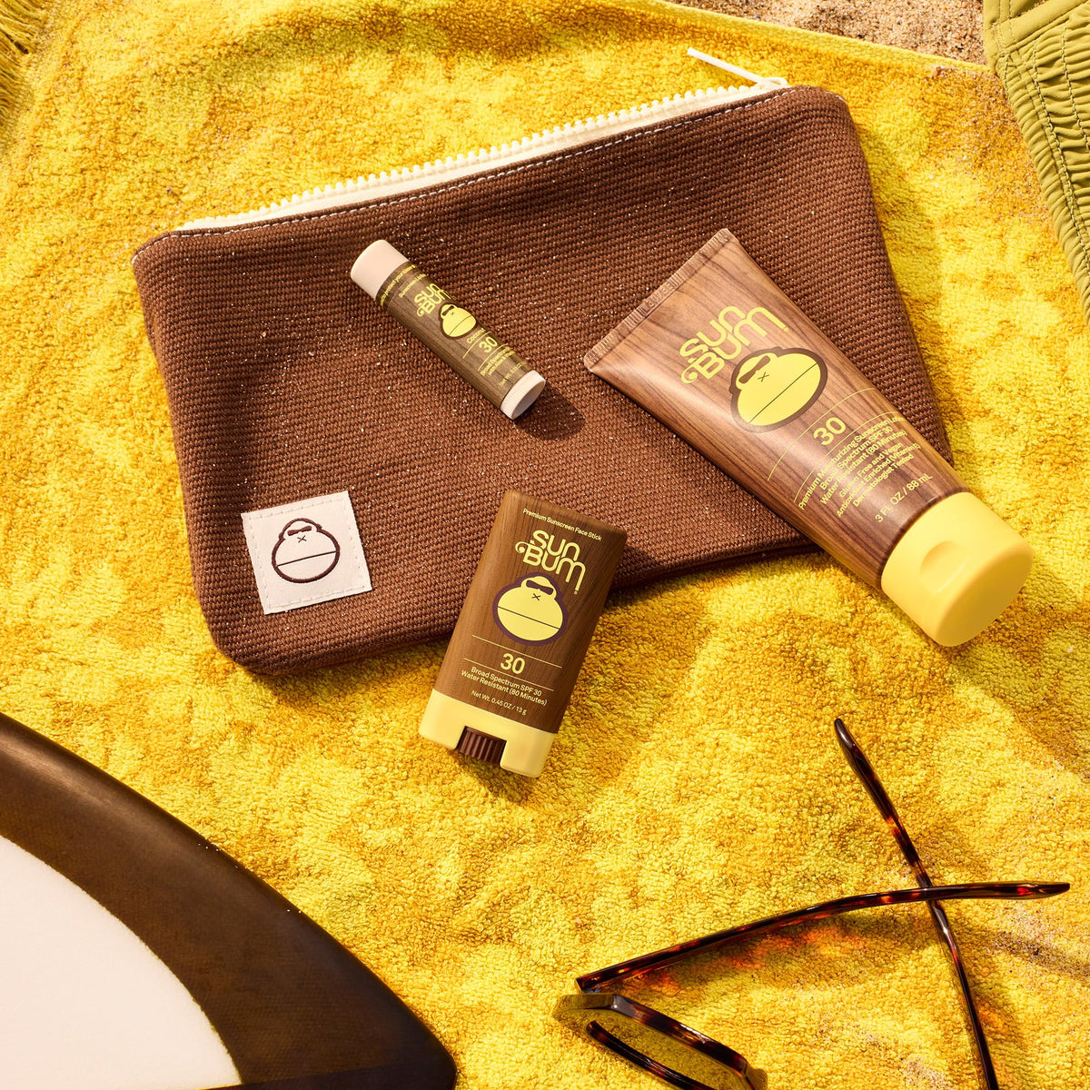 Sun Bum coconut lip balm detail emphasizing hydration and SPF protection