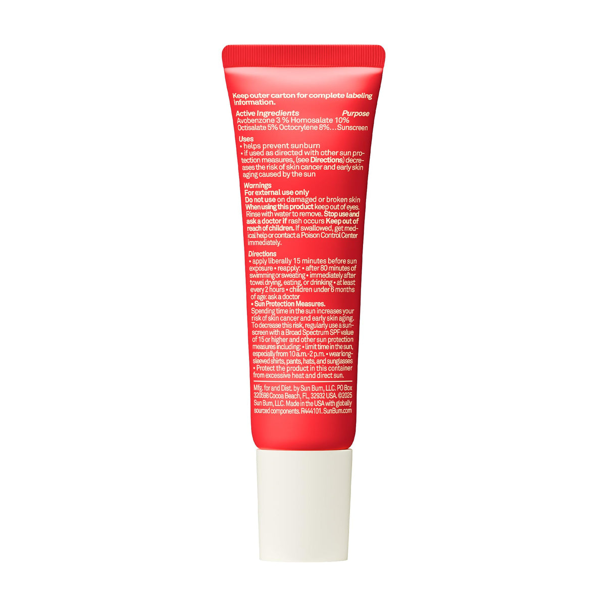 Sun Bum lip balm on a beach towel, convenient sun protection for outings