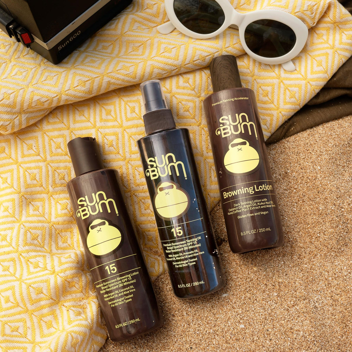 Sun Bum applying lotion to leg demonstrating hydrating sun protection