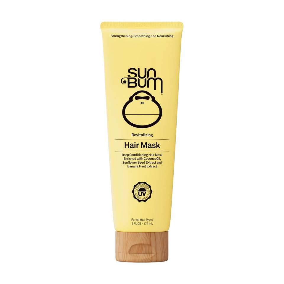 Sun Bum front packaging showing brand and product benefits for nourishing hair