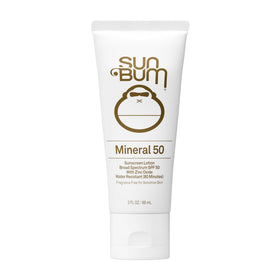 Sun Bum front packaging showing SPF 50 and travel-size convenience