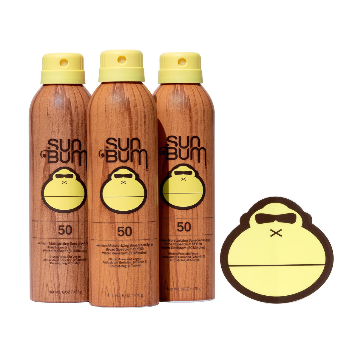 Sun Bum front packaging showing SPF 50 and moisturizing benefits