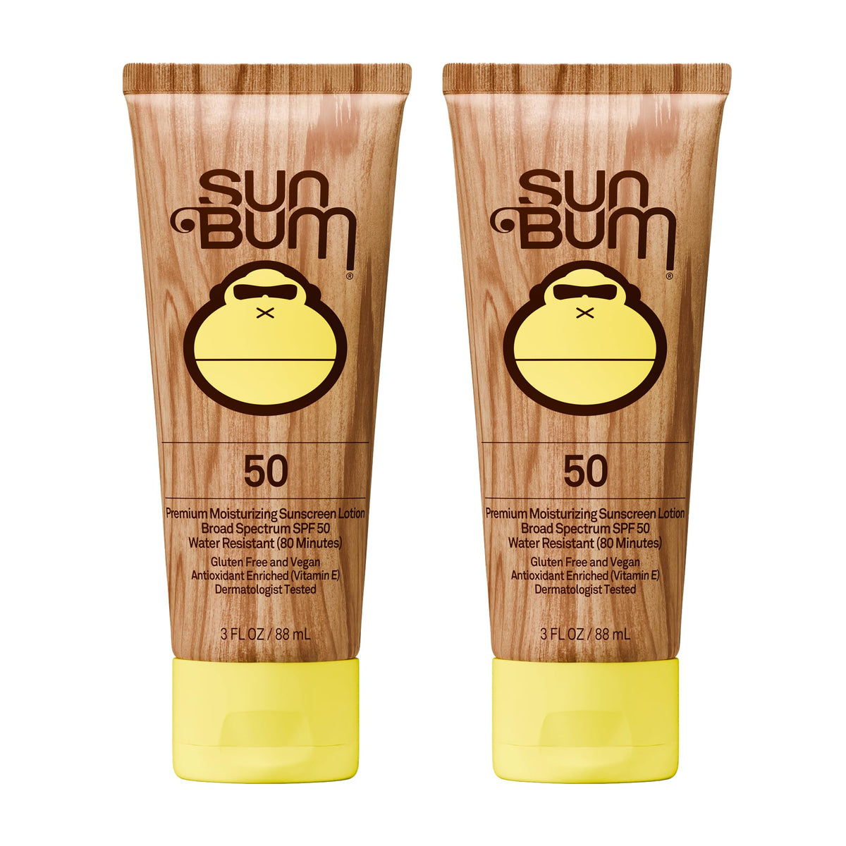 Sun Bum front packaging showing SPF 50 for easy identification and protection