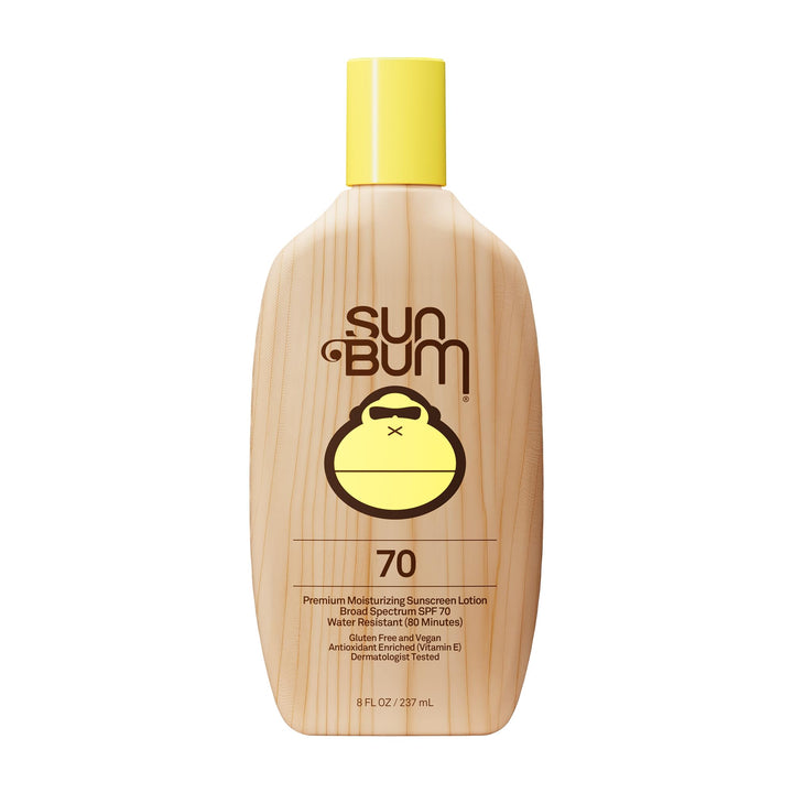 Sun Bum front packaging showing SPF 70 and moisturizing benefits