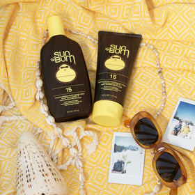 Sun Bum lotion texture swatch on skin showing lightweight moisturizing feel