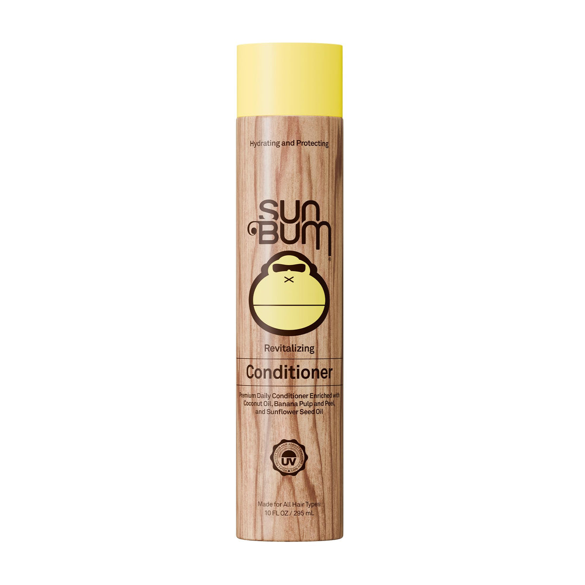 Sun Bum front packaging showing 10 oz bottle and beach-ready design benefiting daily hydration
