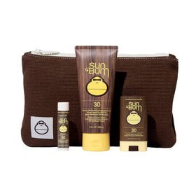 Sun Bum front packaging showing the travel sun-care kit for easy packing