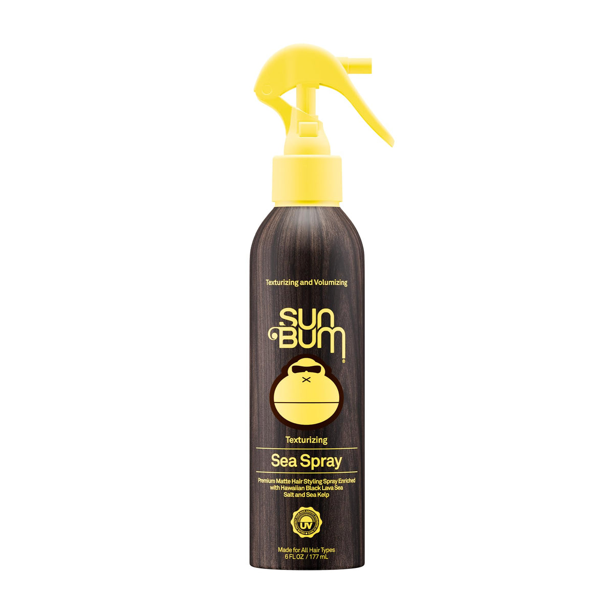 Sun Bum front bottle shot showing label and beachy styling benefits