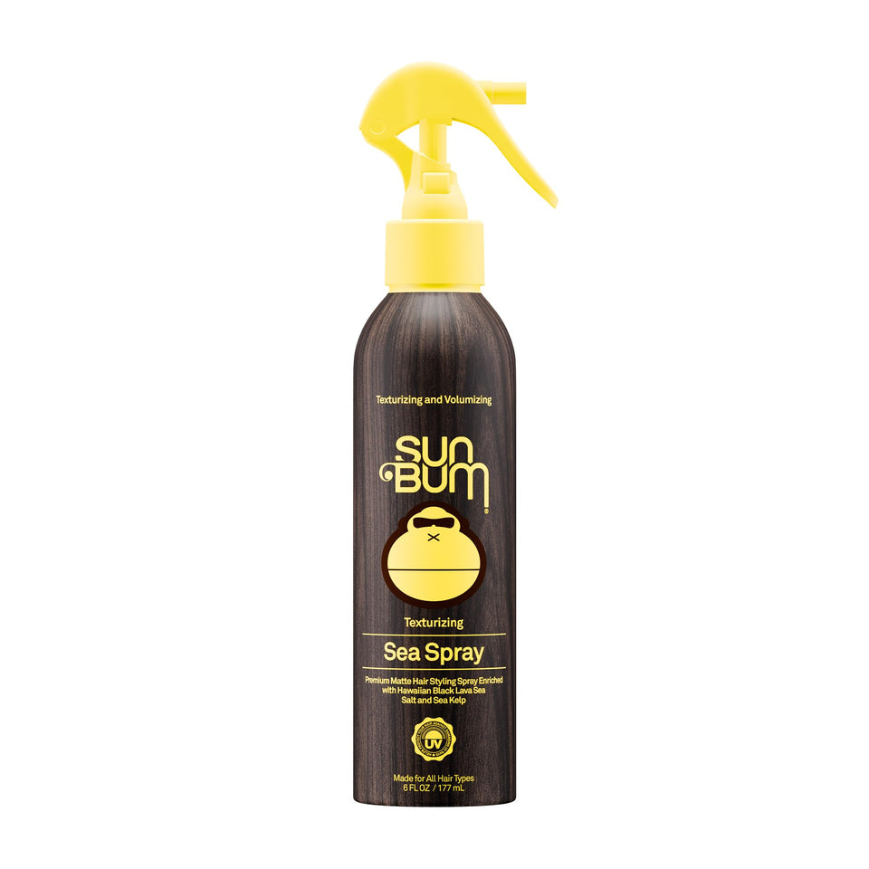 Sun Bum front bottle shot showing label and beachy styling benefits