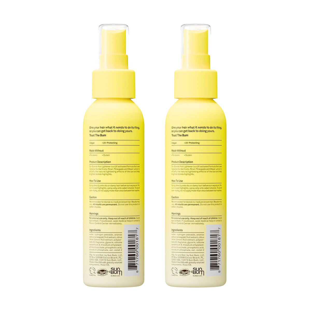 Sun Bum bottle held in hand for size comparison illustrating travel-friendly convenience benefit