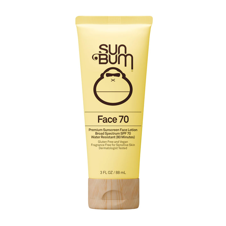 Sun Bum SPF 70 front bottle showing travel-size convenience and strong protection