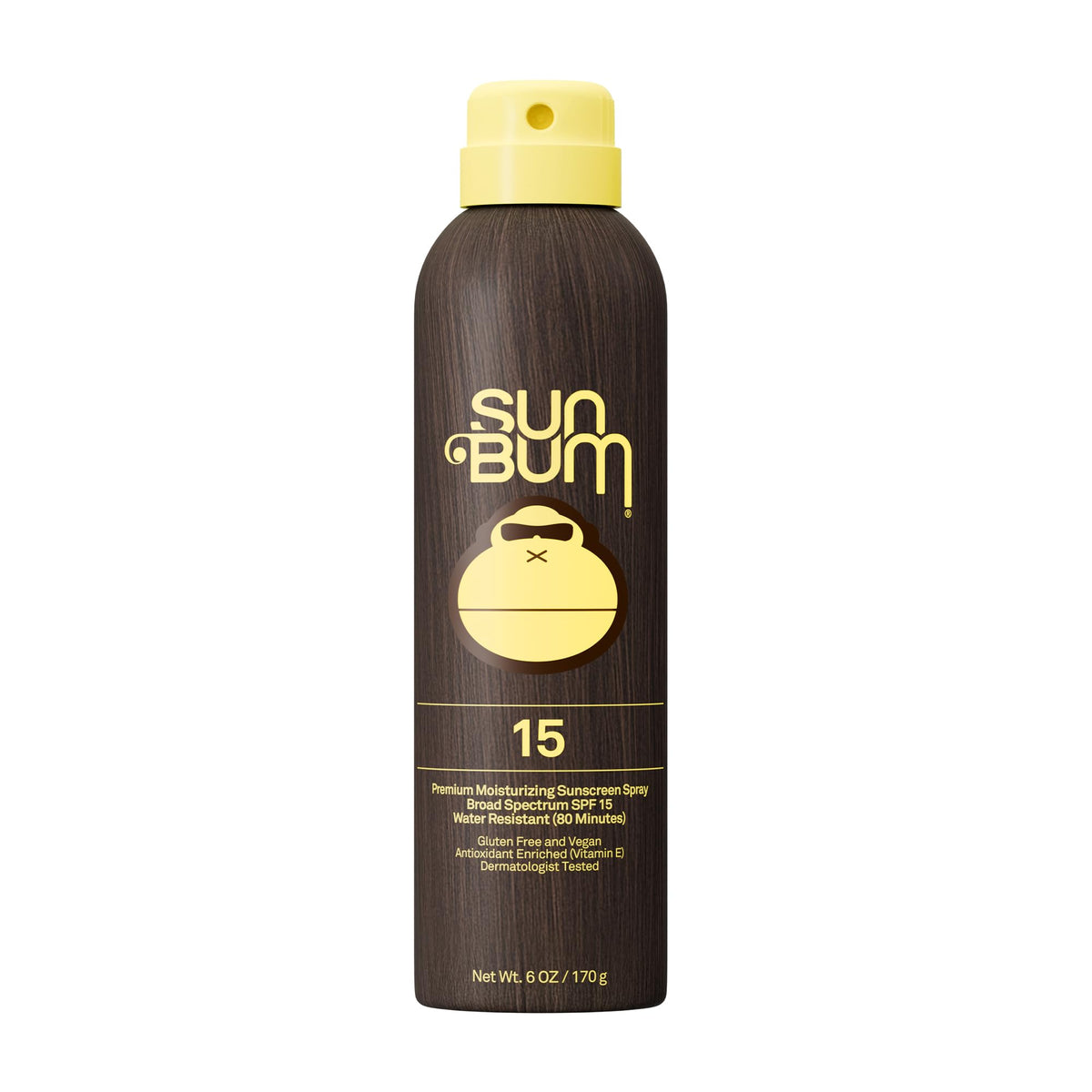 Sun Bum front packaging showing SPF 15 and product benefits