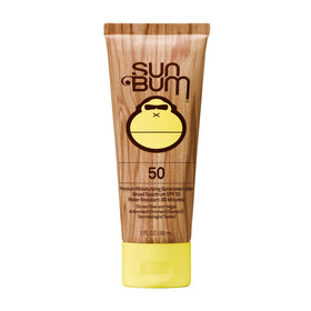 Sun Bum front packaging showing SPF 50 and travel size benefit
