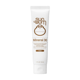 Sun Bum front packaging of tinted SPF 30 travel tube showing brand and matte benefits