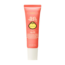 Sun Bum front packaging showing tinted SPF 30 lip balm protecting lips