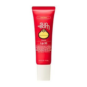 Sun Bum front packaging showing Heat Wave tinted SPF 30 lip balm protecting lips